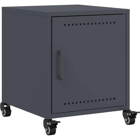 Maison Exclusive - Nachttisch Anthrazit 36x39x43,5 cm Stahl