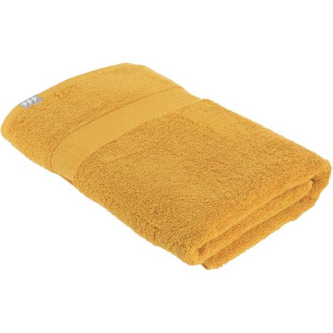 Badetuch 70x130 cm 100% baumwolle - senffarben - Tendance