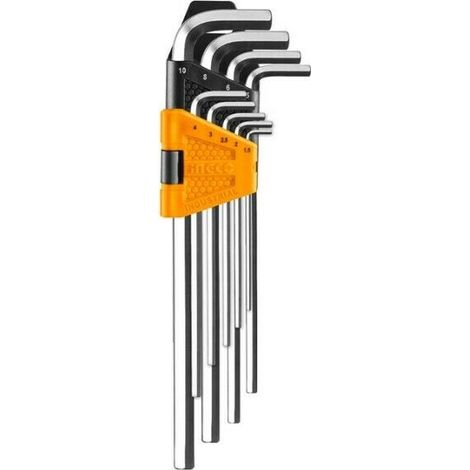 Set chiavi esagonali lungo 9 pz brugole - Ingco HHK11092 (1/3)