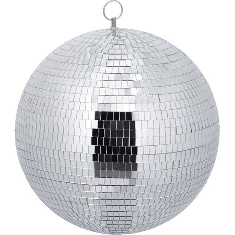 Boule disco - Ø 30 cm - avec anneau de suspension - argentée (1/5)