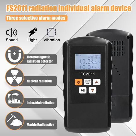 Rilevatore di radiazioni elettromagnetiche nucleari portatile 2 in 1, per uso domestico, laboratorio o ospedale, contatore Geiger radiologico multifunzionale in marmo, con ampio display digitale e fun (1/5)