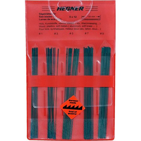 Lames de scie à chantourner 60 pièces – Pour bois, plastiques et métaux tendres – Coupe précise et nette – Compatible avec machines Hegner