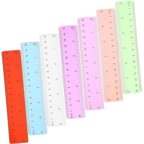 LALAFINA Kit de 14 règles transparentes colorées, outil mesure et (1/5)