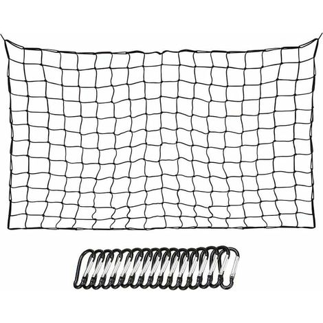 Filet de toit en maille robuste de 3 pi x 4 pi avec 12 crochets en ABS pour porte-bagages de voyage sur le toit de fourgonnette et de SUV (1/5)