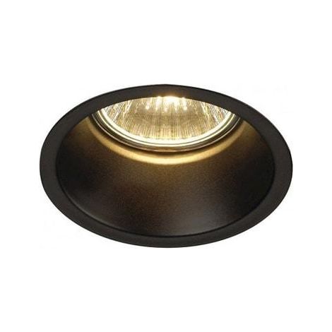 Foco empotrable SLV HORN GU10 50W acero negro mate