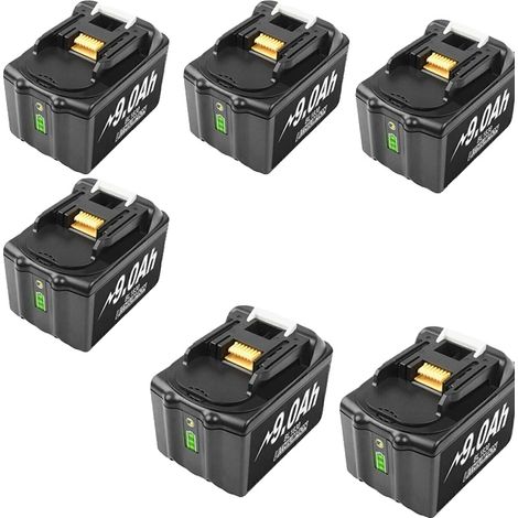 Batterie Makita 18V, capacité 60Ah, indicateur de carburant LED, 4 pièces 60, 6 pcs 9.0 (1/2)