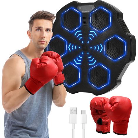 SWANEW Macchina da Boxe Musica Boxing Bluetooth Montaggio a Muro Vari Ritmi Musicali Integrati Esistono due diverse opzioni di montaggio (1/5)