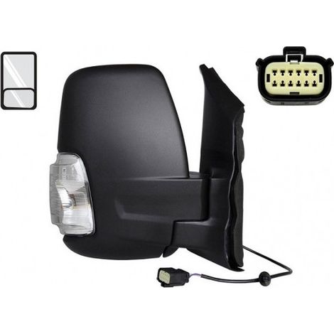 Rétroviseur manuel droit feu blanc court Ford Transit MK8 phase 2 depuis 2019
