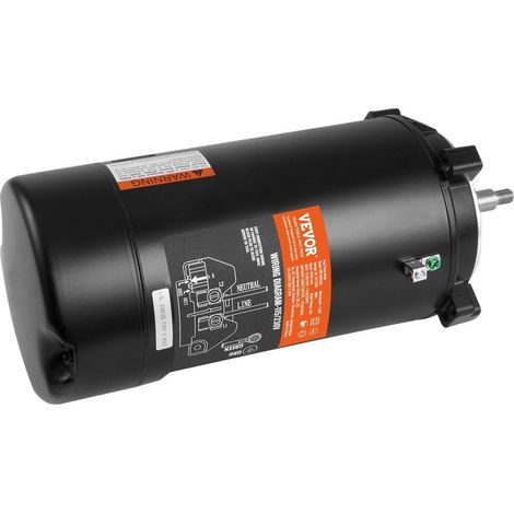 Moteur de pompe de piscine 15 HP, cadre 56J, 115V/230V, 3450 RPM, 60Hz, facteur de service 13, moteur de remplacement à flasque (1/5)