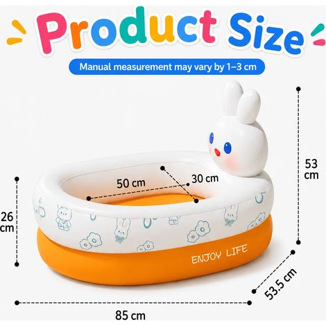 Baignoire gonflable, portable, pliable, pataugeoire intérieure et extérieure pour l'été. (1/2)