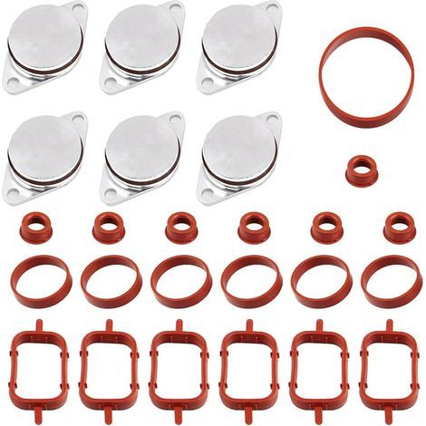 26 pièces kit de démontage de soupape d'admission, joint de collecteur d'admission, robinet de robinet 33mm avec joint torique, soupape d'échappement de culasse, 11612246949, pour E90 E60 e46 e53 M57