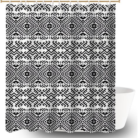 Rideau de douche tissu polyester 180x180 original rideau imperméable pour salle de bain avec douche à l’italienne (1/5)