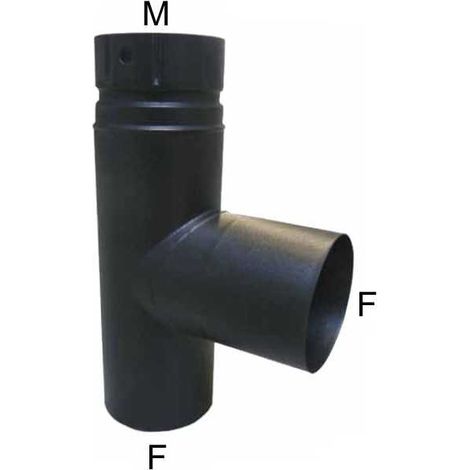 Codo T esmaltado 15 negro mate Aeternum Ala