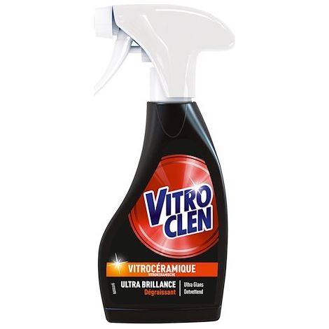 Nettoyant spray dégraissant pour plaques vitrocéramiques et induction – Film protecteur anti-tâches – 250 ml – Vitroclen