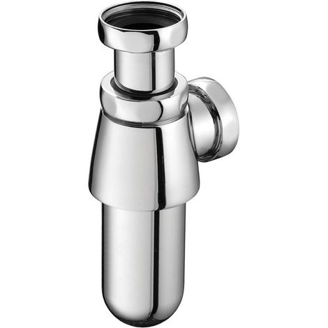 Armitage Shanks 1 1/4 Metal Bottle Trap, 75 mm Seal, Outlet Screwed, Chrome