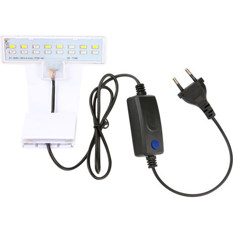 Lampe Aquarium LED - Clip Fixation Flexible - Lumière Blanche Et Bleue Pour Plantes Aquatiques - 30cm 4w (1/5)