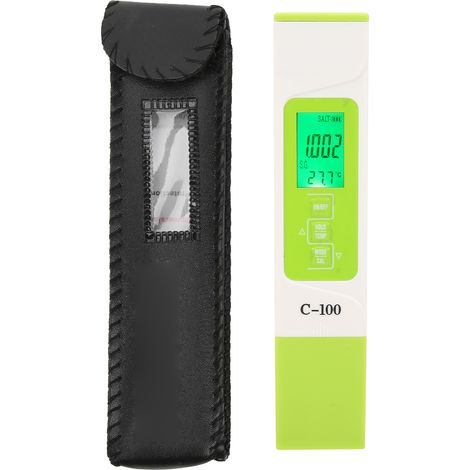 C-100 Multifunktionaler Wasserqualitätsteststift 5-in-1 Hochpräziser Temperatur-Salinitäts-TDS-EC-SG-Tester (1/5)