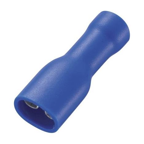 TRU COMPONENTS 737792 737792-CAPOTASTO PIATTO, LARGHEZZA CONNETTORE: 4,8 MM, SPESSORE INSERIMENTO: 0,5 MM, 180°, COLORE: BLU