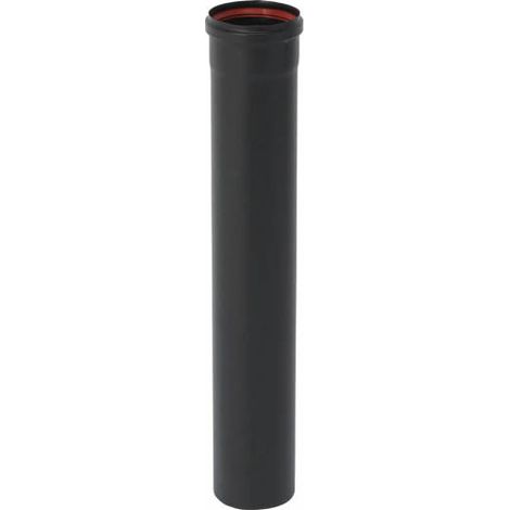 TEN – Conduit de fumée noir mat 80mm – Tuyau rigide émaillé 50cm – Joint viton inclus pour évacuation optimale – Pour poêles à granulés