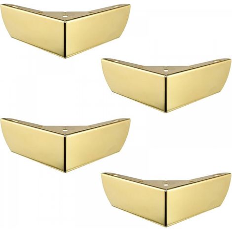 Or - DIY pieds de meubles de cuisine 50mm pieds pour table basse armoire lit canapé solides pieds de chaise en métal bureau argent silencieux antidérapant set de 4 (1/4)