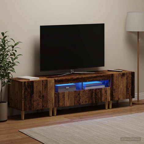 vidaXL 3 Piece LED TV Cabinet ARNHEM 3 pcs Old Wood Engineered Wood (1/5)