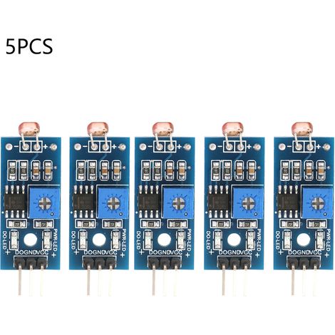 Lot de 5 modules capteur photosensible détection lumineuse numérique pour Arduino voiture intelligente robot (1/5)