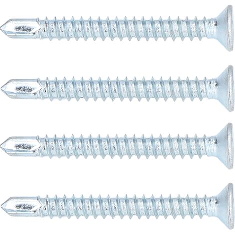 Vis à bois autoforeuse tête fraisée cruciforme, 250 pièces, acier carbone zingué, fixation M4,2x38 mm (1/5)