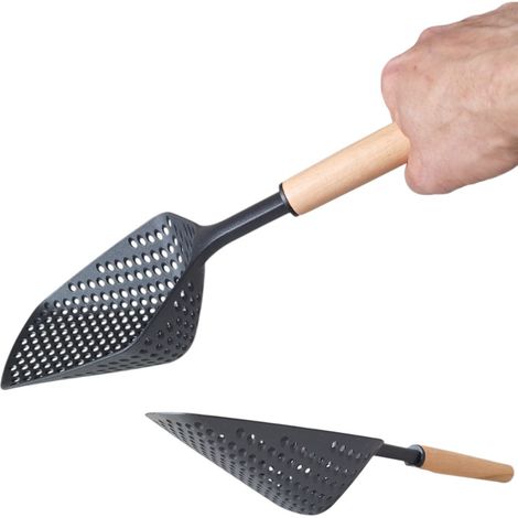 CUCHARA PARA BOLAS DE MAN脥 ESCURRIDOR ESPUMADERA NYLON MADERA 36 CM (1/5)