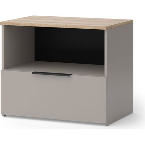 Kommode Wido, Greige, 60 x 50 cm mit klappe, Vicco