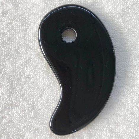 (Noir B) 1 Planche de massage facial Gua Sha en résine en forme de cœur, outil de massage SPA (1/5)