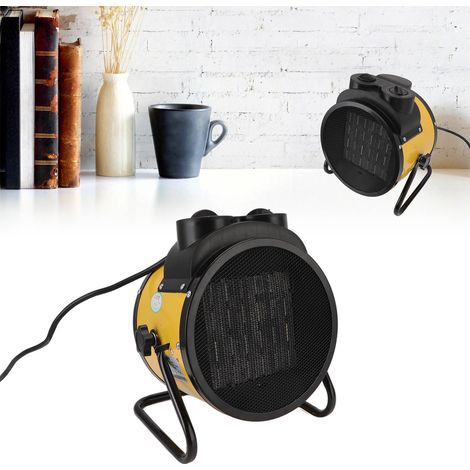 Chauffage électrique d'extérieur pour usage domestique et industriel - Ventilateur de serre, chauffage d'appoint portable, norme européenne 220 V 3000 W jaune (1/5)
