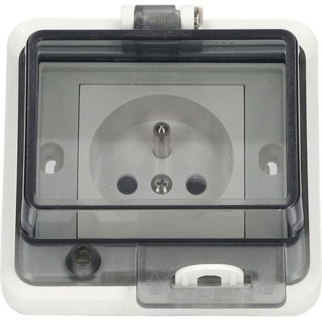 Prise encastrée étanche de style français IP66, 250 V 16 A (1/5)