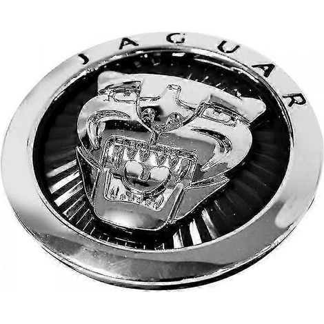 Calandre avant Jaguar XJ XF Supercharged, emblème rond en chrome noir, 72 mm