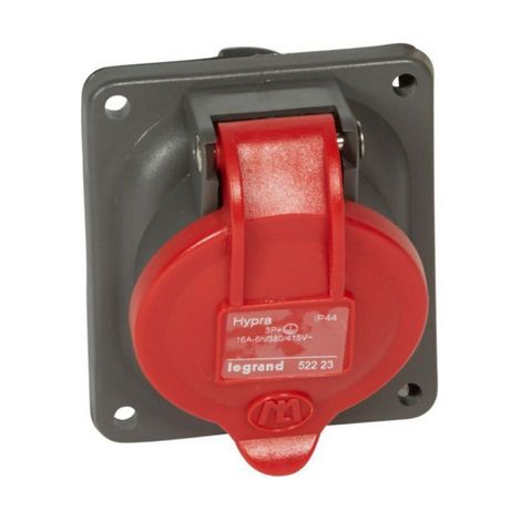 Prise fixe IP44 16A 3P+T 380-415V plastique - Hypra - Legrand (1/5)