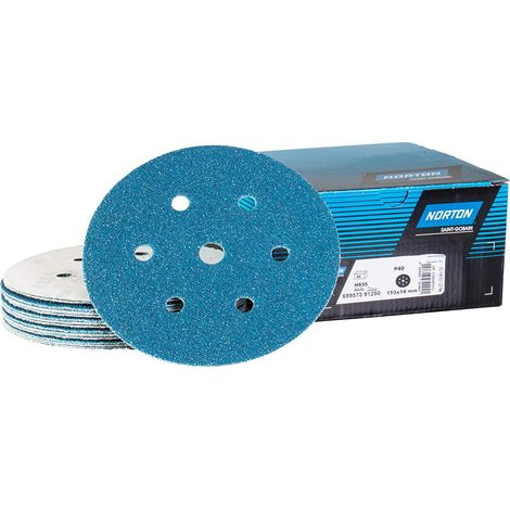 Norton – Disque à lamelles 125mm P60 – Grain Norzon pour métal nu – Support auto-agrippant – Élimine peinture et mastic (1/2)