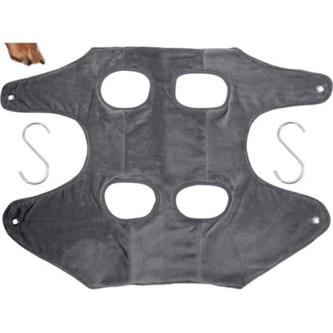 Hamac de toilettage pour animaux QttvbTna, laine anti-peluches grise, tapis de soin confortable, accessoire de coiffure pour chien et chat, surface douce et antidérapante (1/4)