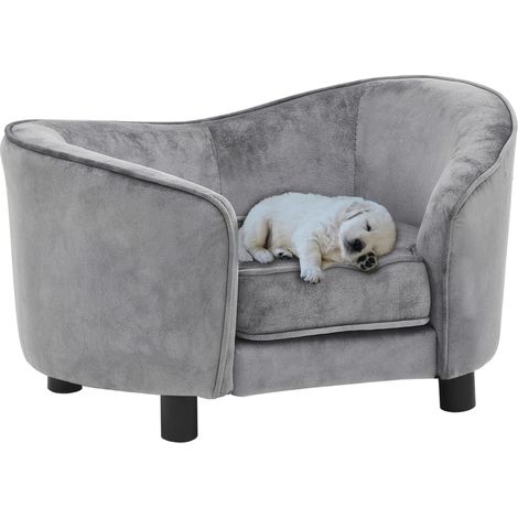 Canapé pour chien,Lit pour chien,Corbeille Chien Gris 69x49x40 cm Peluche DGBDF296043 (1/5)