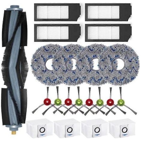 Pièces détachées pour aspirateur robot Ecovacs Deebot X1 Omni X1 Turbo : brosse principale, filtres HEPA, lingettes de nettoyage, sacs à poussière. (1/5)