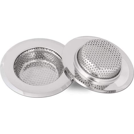 CCYKXA 2 Pcs Filtre évier Cuisine, Filtre à évier en acier inoxydable, grille evier (Large)