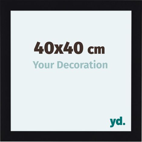 yd. - Cadre photo 40x40 - Noir Brillant - MDF - Como (1/5)
