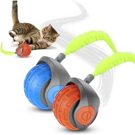 Katzenspielzeug wiederaufladbares Katzenspielzeug Unterhaltung für zu Hause rollender Fellball schneller Schwanz interaktives Katzenspielzeug 2 (1/4)