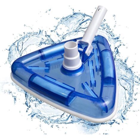 Brosse de sol pour aspirateurs de piscine, triangulaire, lestée, tête d'aspirateur de piscine transparente avec poignée standard (1/5)