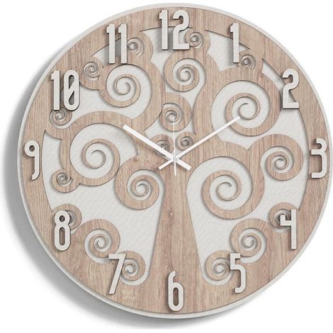Orologio da parete D50 ALBERO DELLA VITA 2 in legno laminato TTE (1/2)