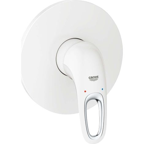 Miscelatore doccia monocomando Eurostyle 24048 FMS per 35600 Leva chiusa moon white (1/2)