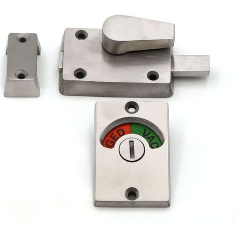 1 Piece Stainless Steel Door Lock Indicator for Bathrooms, Toilets, Public Restrooms, Private Toilets (1/5)
