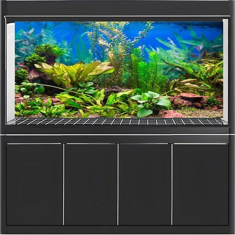 Aquarium Background Aquatic Plant River Bed and Lake Fish Tank Poster Backdrop Vinyl Background (1/4)