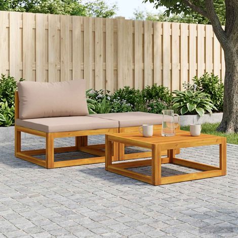vidaXL Ensemble de canapé modulable avec coussins 3 pc 2 place (1/4)