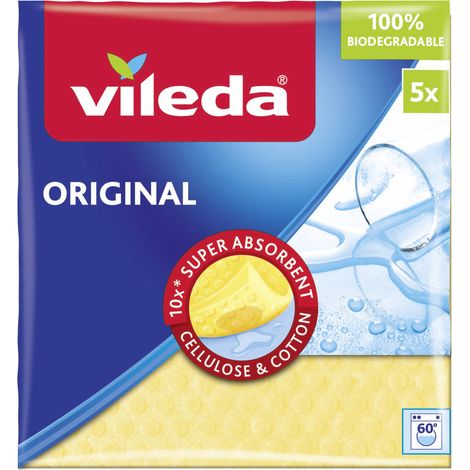 Vileda Schwammtuch 5-er Pack 18 x 20cm Reinigungstuch Spültuch Wischlappen (1/2)