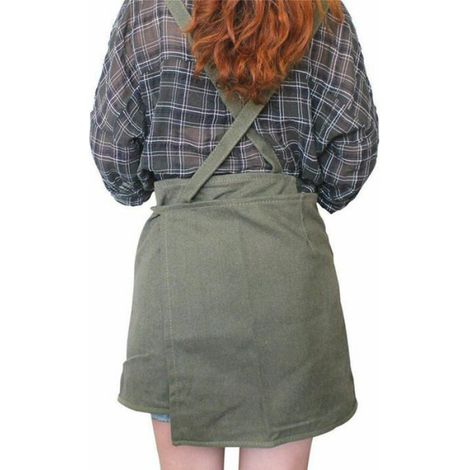 Tablier Tablier Professionnel en Toile avec Poches Femme Homme Adulte Vert Arme Ajustable (1/4)