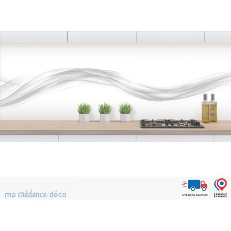 Crédence : Courbes 1 - Alu composite - 120 - 60 (1/3)